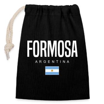 Formosa Argentinien Argentinier - Verschließbarer Geschenkbeutel aus Baumwolle (14x20cm) - Schwarz - Vorne