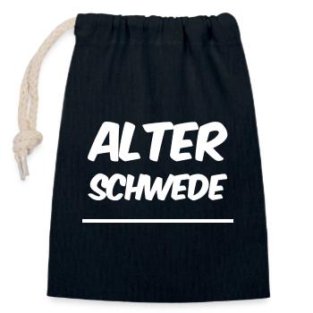 Alter Schwede - Lustiger Spruch - Funny - Verschließbarer Geschenkbeutel aus Baumwolle (14x20cm) - Navy - Vorne