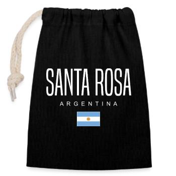 Santa Rosa Argentinien Argentinier - Verschließbarer Geschenkbeutel aus Baumwolle (14x20cm) - Schwarz - Vorne