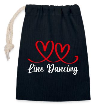 Danse en ligne Cowboy Danseuse en ligne Danse en ligne - Sac cadeau en coton avec cordon (14 x 20 cm) - bleu marine - Devant