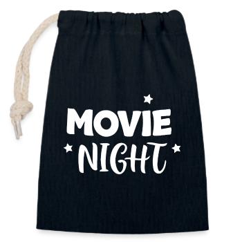 Nuit Ciné Lettres Audacieuses - Sac cadeau en coton avec cordon (14 x 20 cm) - bleu marine - Devant