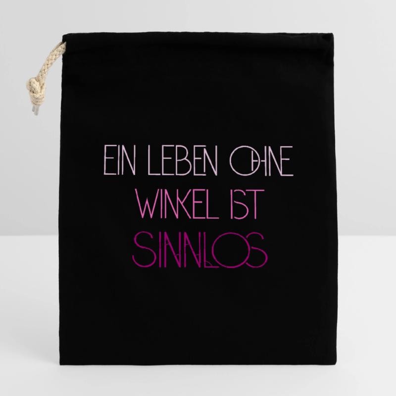 Math Nerd Students University Professor Mathematics Closable cotton gift bag (14x20cm)