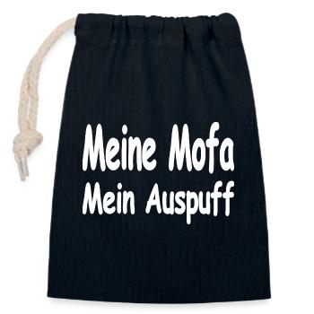 Moped - Closable cotton gift bag (14x20cm) - navy - Front