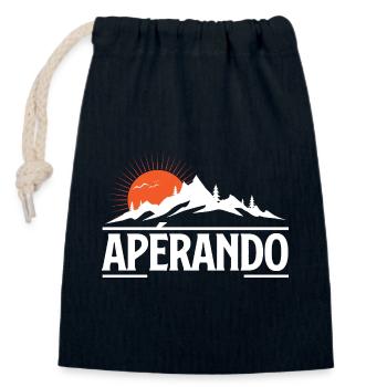 Sun Mountain Abenteuer - Verschließbarer Geschenkbeutel aus Baumwolle (14x20cm) - Navy - Vorne