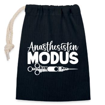 Funny Anesthesiologist Mode On Cooler - Closable cotton gift bag (14x20cm) - navy - Front