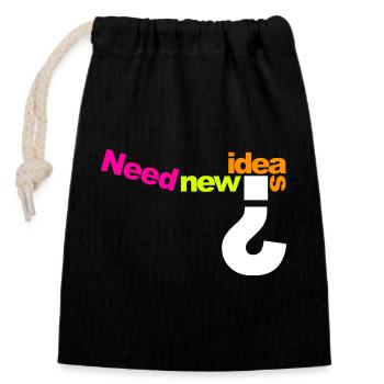 Need New Ideas Color Burst - Closable cotton gift bag (14x20cm) - black - Front