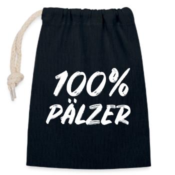 Pfalz Pfälzer 100% Pälzer  - Verschließbarer Geschenkbeutel aus Baumwolle (14x20cm) - Navy - Vorne