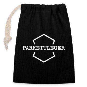 Parquet layer as a job - Closable cotton gift bag (14x20cm) - black - Front