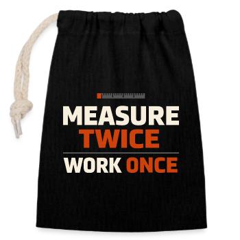 Blue Collar Lifestyle Blue Collar Pride Working - Closable cotton gift bag (14x20cm) - black - Front
