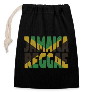 Jamaica Reggae - Verschließbarer Geschenkbeutel aus Baumwolle (14x20cm) - Schwarz - Vorne
