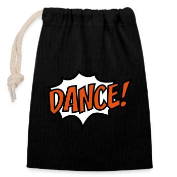 Dance - Closable cotton gift bag (14x20cm) - black - Front