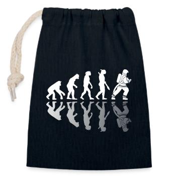 Evolution der Feuerwehr Schatten Spiegel - Verschließbarer Geschenkbeutel aus Baumwolle (14x20cm) - Navy - Vorne