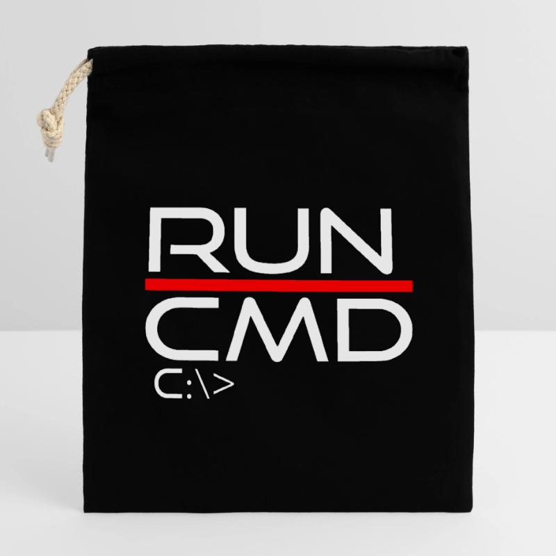 exécuter cmd Sac cadeau en coton avec cordon (14 x 20 cm)