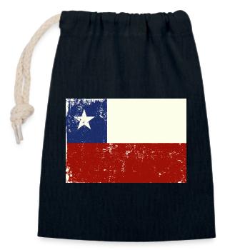 Chile - Closable cotton gift bag (14x20cm) - navy - Front