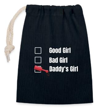 Good Girl Bad Girl Daddy's Girl - Closable cotton gift bag (14x20cm) - navy - Front