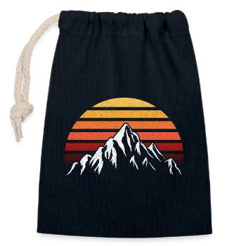 Rising Sun - Closable cotton gift bag (14x20cm) - navy - Front