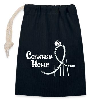 Ingénieur des montagnes russes - Sac cadeau en coton avec cordon (14 x 20 cm) - bleu marine - Devant