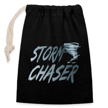 Storm cyclone for a storm chaser - Closable cotton gift bag (14x20cm) - black - Front
