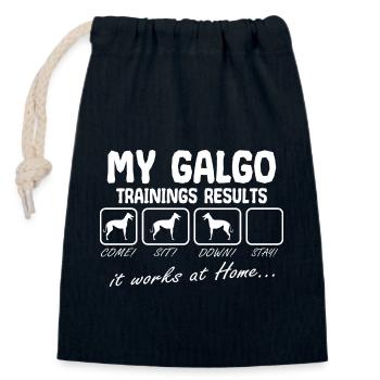 Galgo Espanol Chien Greyhound Disant Drôle - Sac cadeau en coton avec cordon (14 x 20 cm) - bleu marine - Devant