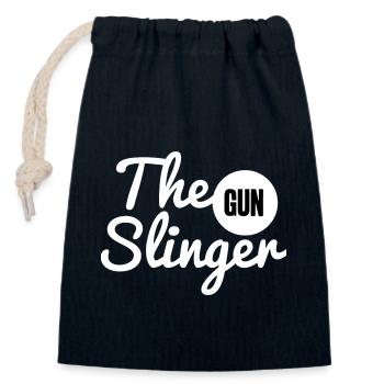 The Gun Slinger - Verschließbarer Geschenkbeutel aus Baumwolle (14x20cm) - Navy - Vorne