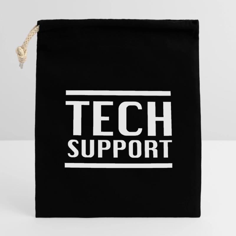 Tech Support Closable cotton gift bag (14x20cm)