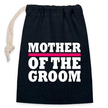 Mother of the groom - Sac cadeau en coton avec cordon (14 x 20 cm) - bleu marine - Devant
