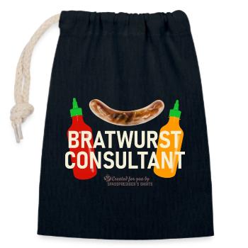 Grillspruch Bratwurst Consultant - Verschließbarer Geschenkbeutel aus Baumwolle (14x20cm) - Navy - Vorne
