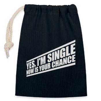single now your chance - Verschließbarer Geschenkbeutel aus Baumwolle (14x20cm) - Navy - Vorne