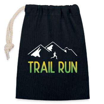 Trailrun - Verschließbarer Geschenkbeutel aus Baumwolle (14x20cm) - Navy - Vorne