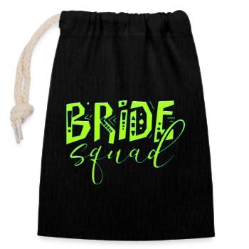 Bride bride wedding stag party bridesmaid party stag party - Closable cotton gift bag (14x20cm) - black - Front
