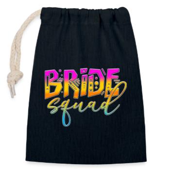 Bride bride wedding stag party bridesmaid party stag party - Closable cotton gift bag (14x20cm) - navy - Front