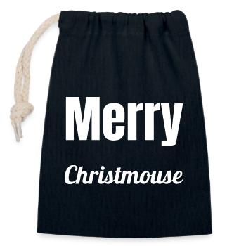 corpse humor fairy tail mouse christmas present - Verschließbarer Geschenkbeutel aus Baumwolle (14x20cm) - Navy - Vorne