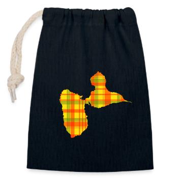 Guadeloupe - Verschließbarer Geschenkbeutel aus Baumwolle (14x20cm) - Navy - Vorne
