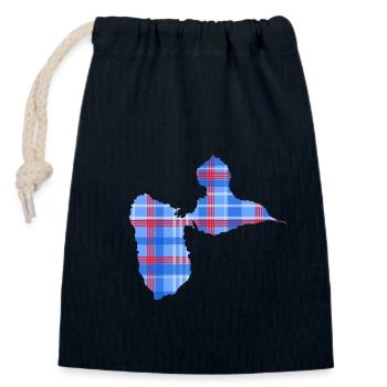 Guadeloupe - Verschließbarer Geschenkbeutel aus Baumwolle (14x20cm) - Navy - Vorne