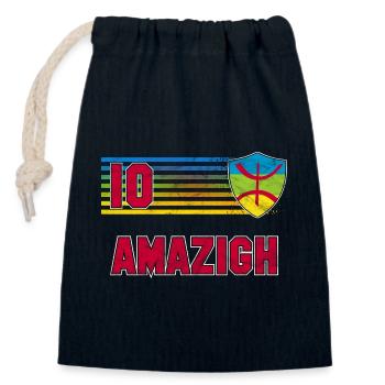 Amazigh Fußball Mannschaft - Verschließbarer Geschenkbeutel aus Baumwolle (14x20cm) - Navy - Vorne