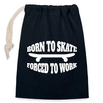 Skateboard Longboard Skater Skaten Skateboarding - Verschließbarer Geschenkbeutel aus Baumwolle (14x20cm) - Navy - Vorne