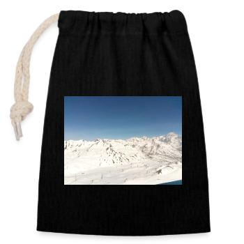 Streetwear BLUE SKY - Verschließbarer Geschenkbeutel aus Baumwolle (14x20cm) - Schwarz - Vorne