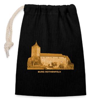 Rothenfels Castle Youth Castle Lower Franconia Bavaria - Closable cotton gift bag (14x20cm) - black - Front
