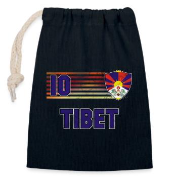Tibet Fußball Mannschaft - Verschließbarer Geschenkbeutel aus Baumwolle (14x20cm) - Navy - Vorne
