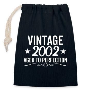 Jahrgang 2002 Bis zur Perfektion gereift - Verschließbarer Geschenkbeutel aus Baumwolle (14x20cm) - Navy - Vorne