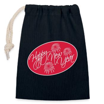 happy new year Zitat - Verschließbarer Geschenkbeutel aus Baumwolle (14x20cm) - Navy - Vorne