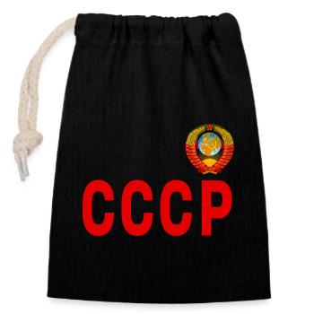 Manteau de l’Union des Républiques socialistes soviétiques de l’URSS - Sac cadeau en coton avec cordon (14 x 20 cm) - noir - Devant