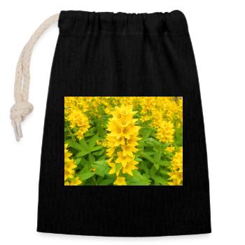 Dotted Loosestrife auch Garden Loosestrife - Verschließbarer Geschenkbeutel aus Baumwolle (14x20cm) - Schwarz - Vorne