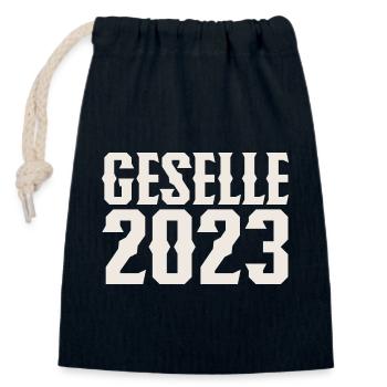 Geselle 2023 Gesellenprüfung - Verschließbarer Geschenkbeutel aus Baumwolle (14x20cm) - Navy - Vorne