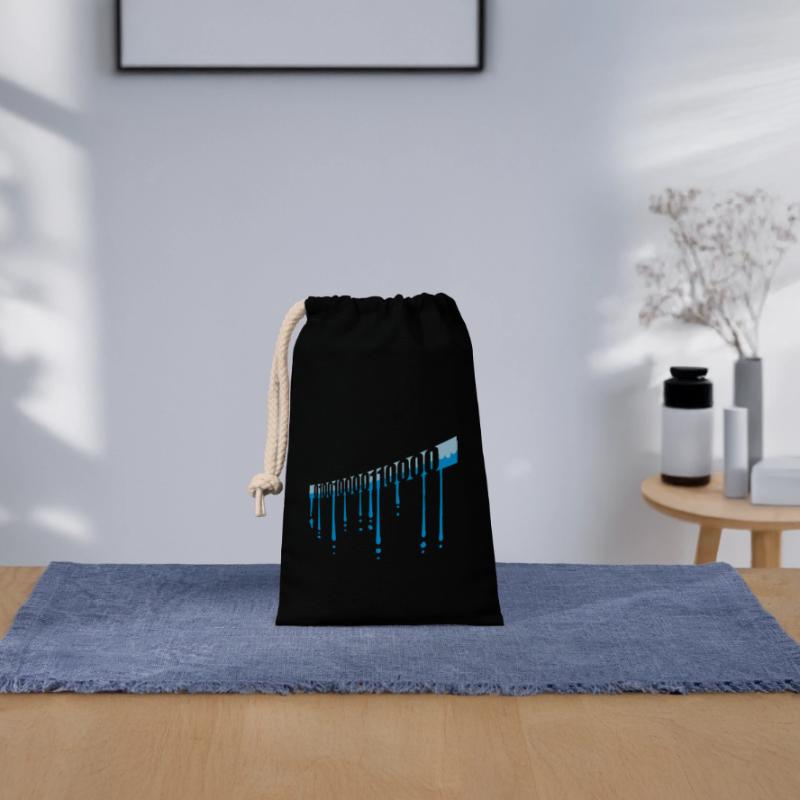 Langage de programme de code binaire Sac cadeau en coton avec cordon (14 x 20 cm)