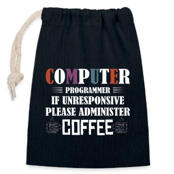 Computer Programmer Software Coding - Verschließbarer Geschenkbeutel aus Baumwolle (14x20cm) - Navy - Vorne