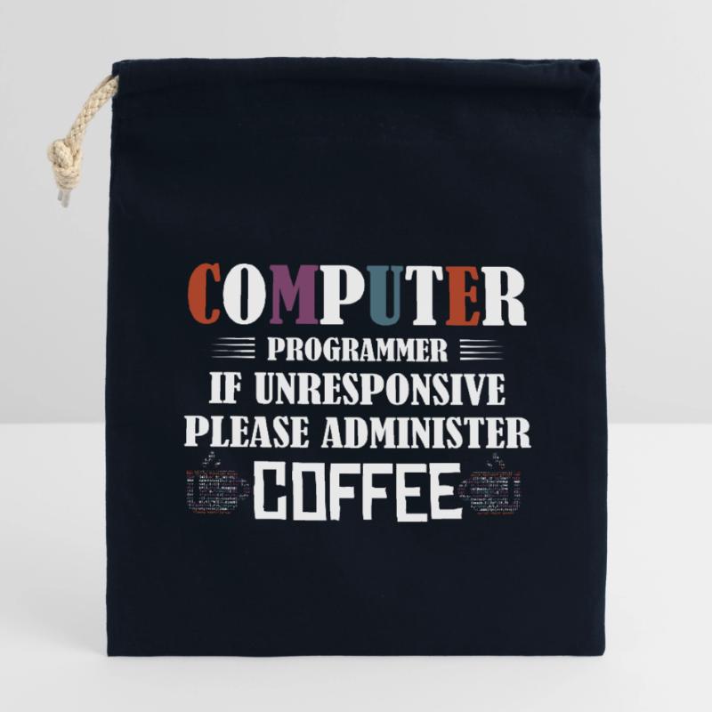 Computer Programmer Software Coding Verschließbarer Geschenkbeutel aus Baumwolle (14x20cm)