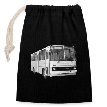 Ikarus 260 Bus Hungary GDR Ostalgie - Closable cotton gift bag (14x20cm) - black - Front