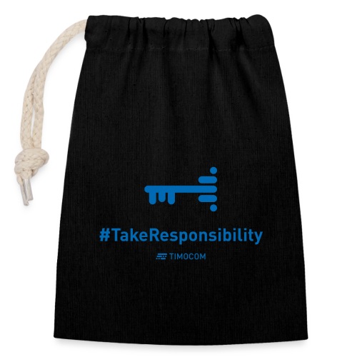 TakeResponsibility blue - Ściągany sznurkiem worek na prezenty (14 x 20 cm)