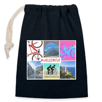 Mallorca - Verschließbarer Geschenkbeutel aus Baumwolle (14x20cm) - Navy - Vorne